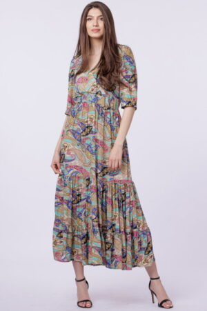 Rochie lunga din matase indiana