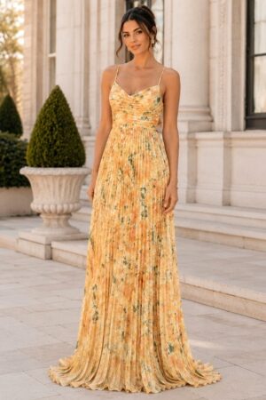 Rochie lunga plisata NYSA