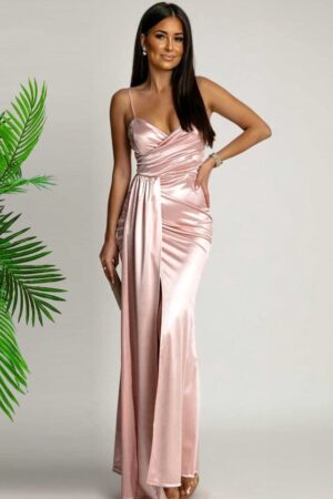 Rochie lunga satinata
