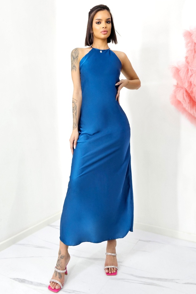 Rochie lunga satinata Priscilla
