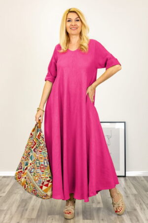 Rochie maxi din in