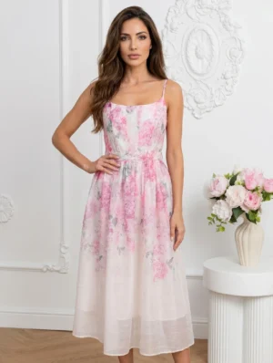 Rochie midi eleganta cu imprimeu...