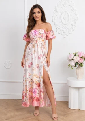 Rochie eleganta din satin cu imp...