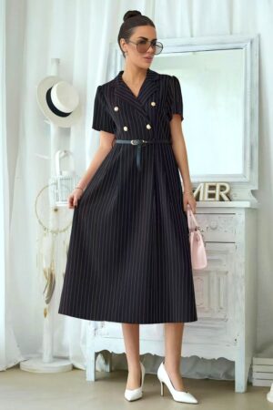 Rochie office cu dungi