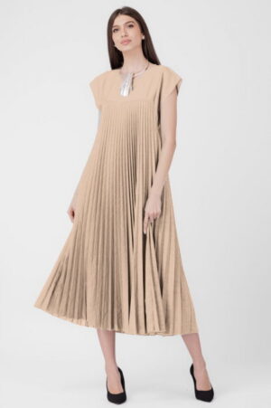 Rochie plisata  A-line lunga