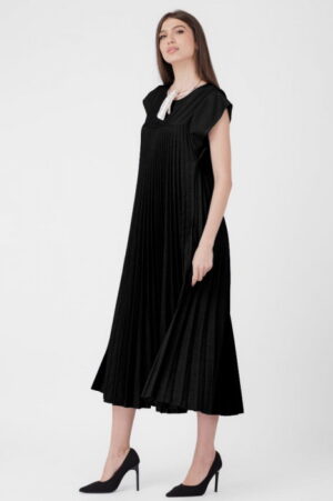 Rochie plisata A-line lunga