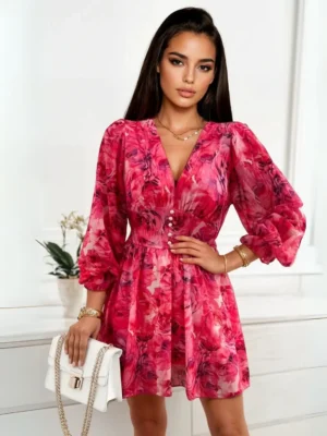 Rochie scurta cu imprimeu floral...