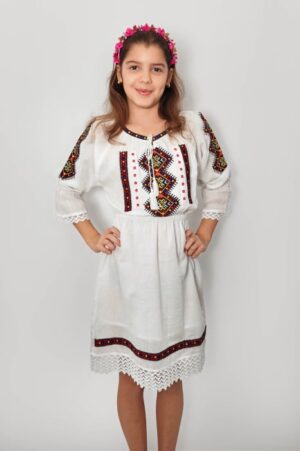 Rochie traditionala fetite Zoe 5