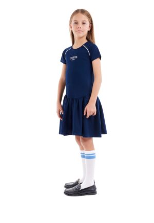 Rochie evazata cu logo - Albastru inchis