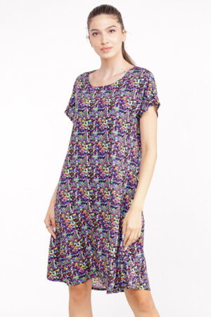 Rochie  A line  midi din vascoza