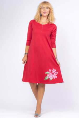 Rochie bordo  A line  midi