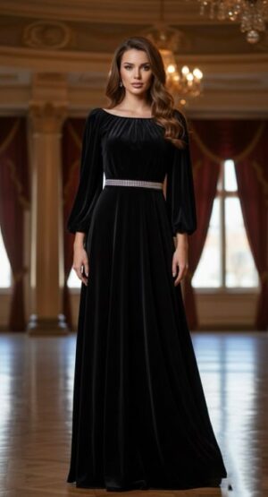 Rochie eleganta din catifea Cati 5