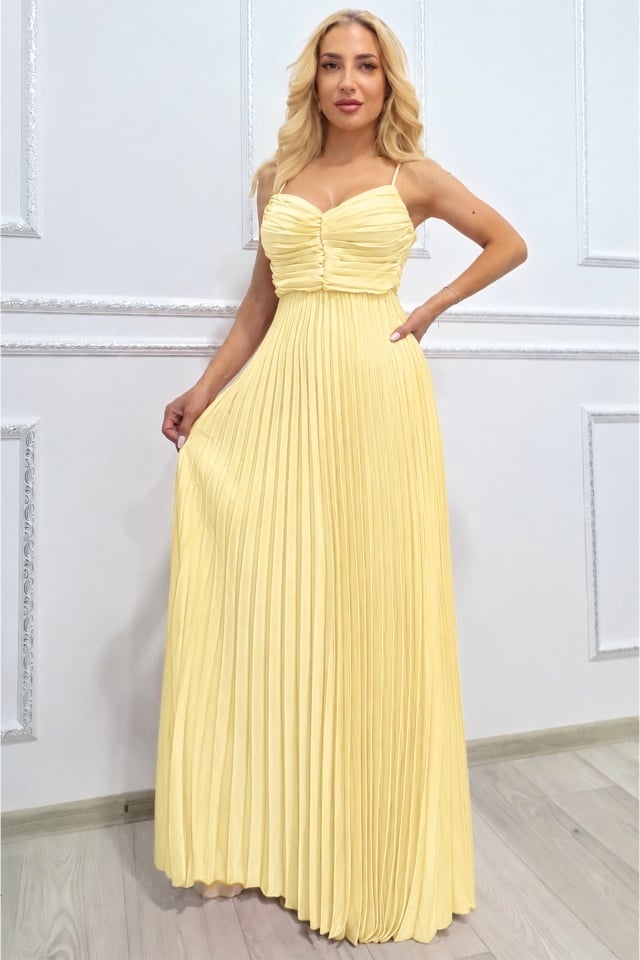 Rochie lunga plisata NYSA UNI