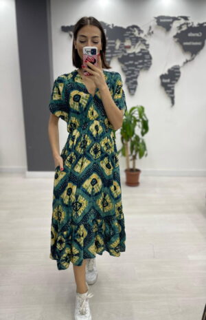 Rochie midi din bumbac