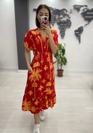 Rochie midi din bumbac