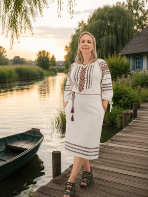 Rochie Traditionala cu broderie Iris 8