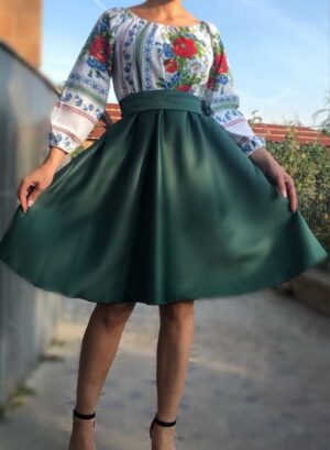 Rochie Traditionala stilizata cu maci 12