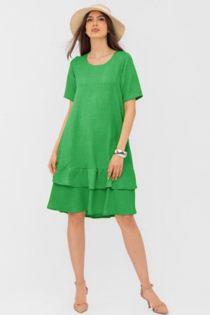 Rochie verde  A line  midi