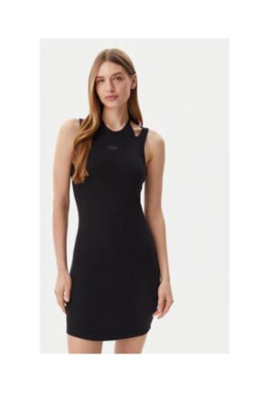 Rochie casual Dama -  Negru - 95% bumbac - 5% elastan