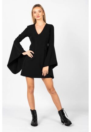 Rochie Scurta Cu Maneci Lungi -