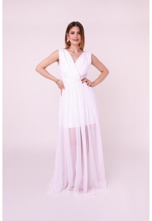 Rochie lunga Pure Essence - Alb