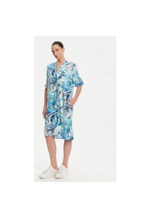 Camasa stil rochie dama 13002008 - Viscoza - Albastru - Albastru