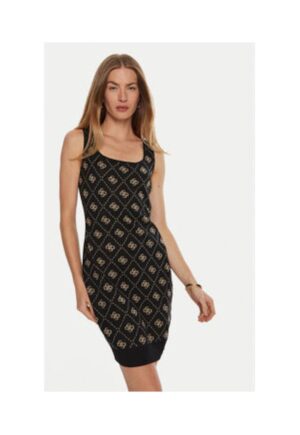 Rochie cu imprimeu logo din tricot