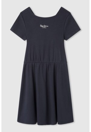Rochie-tricou evazata cu decupaj pe partea din spate Olya - Albastru ultramarin