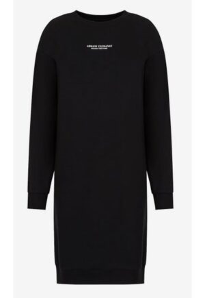 Rochie din ameste de bumbac cu detaliu logo -
