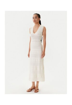 Rochie dama  242-RMALISA - Viscoza/Poliamida - Bej - Bej