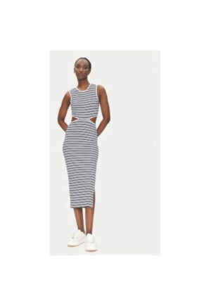 Rochie dama Emporio Armani - 7W000301 AF12654 - Viscoza/Elastan - Alb/Negru