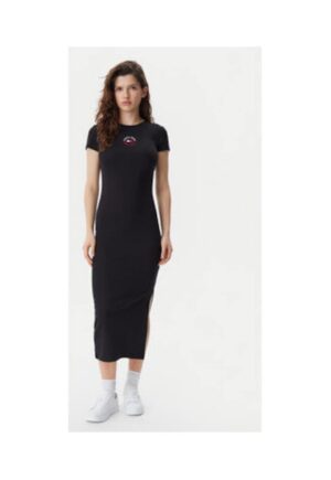 Rochie de zi Dama - Negru - bumbac - elastan -