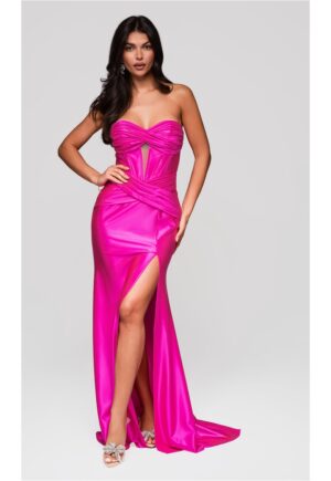 Rochie de seara Maxi  LA-OM-DLR229 - Fucsia