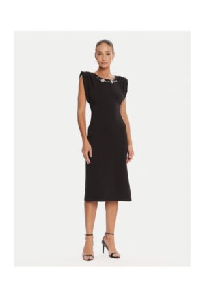 Rochie cocktail Dama - negru - 95% poliester - 5% elastan -