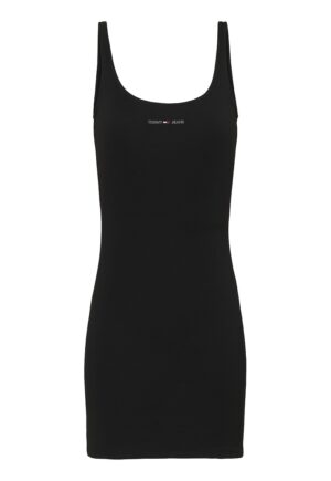 Rochie bodycon din amestec de modal cu logo brodat - Negru