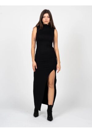 Rochie midi cu slit lateral -