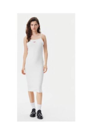 Rochie de vara -  alb - bumbac si elastan -