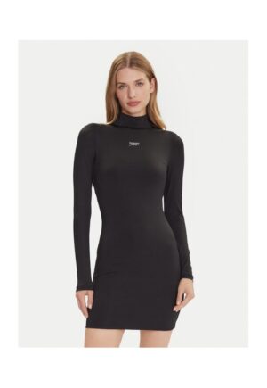 Rochie de zi - neagra - 95% nailon reciclat - 5% elastan -