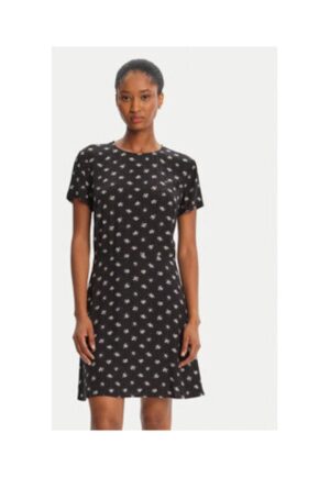 Rochie casual Dama -  Negru - 100% viscoza -