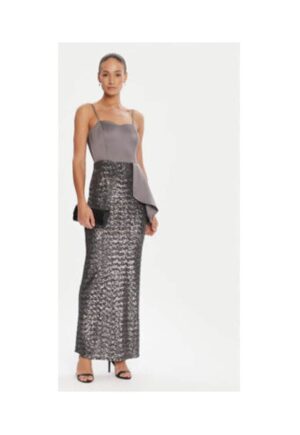 Rochie de seara - gri - 95% poliester - 5% elastan